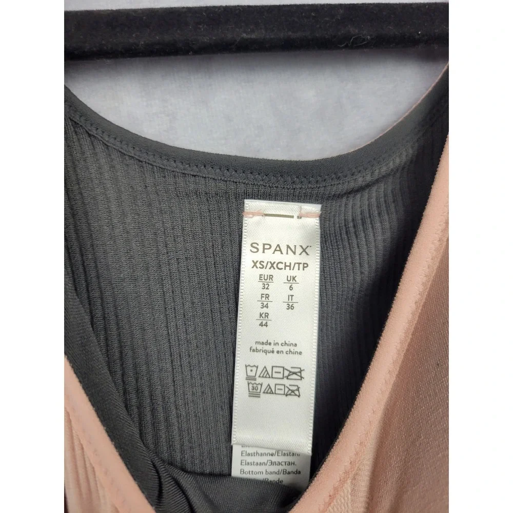 SPANX Breast of Both Worlds Reversible Tank Comfort Bra Nude‎ Grey XS NEW